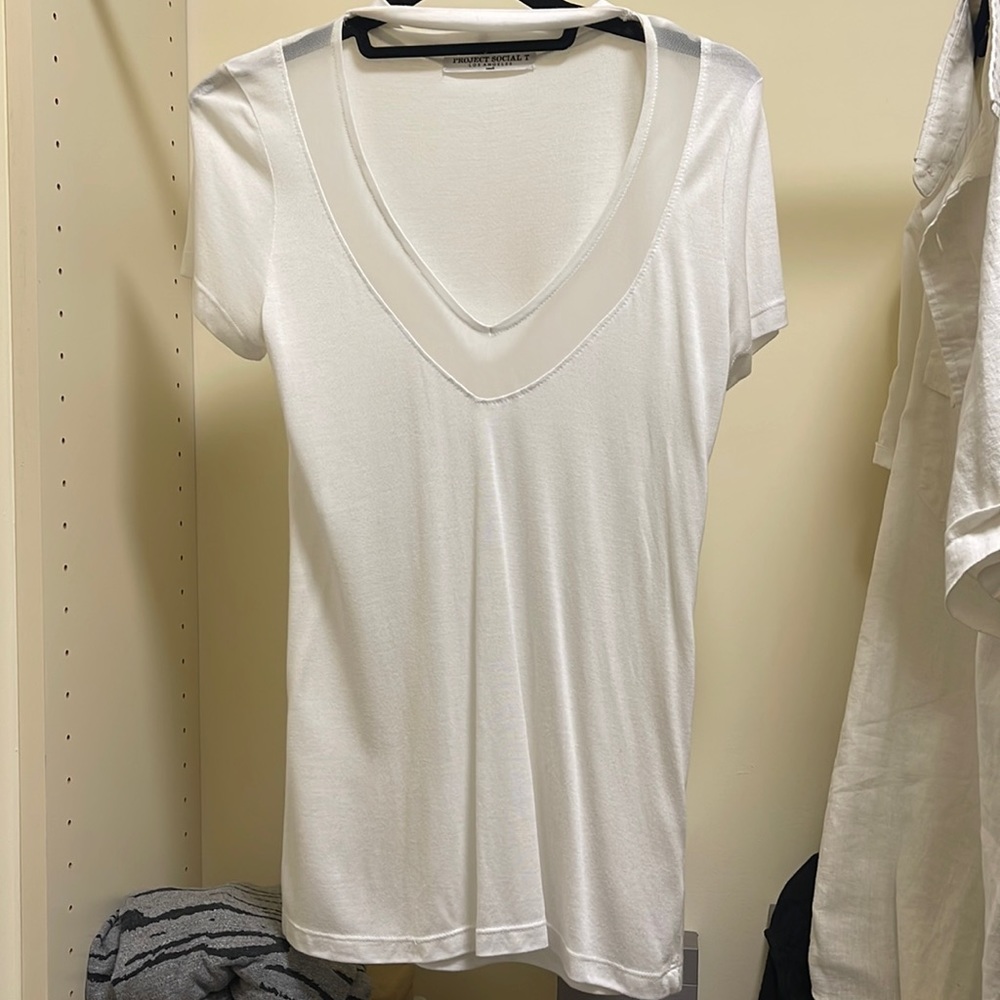 project social t with mesh and choker